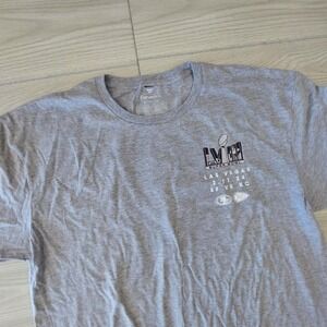 Super Bowl LVIII Las‎ Vegas 49ers Chiefs T-Shirt Mens XL Gray Fanatics NFL